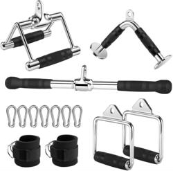 Gantry Handle Fitness Equipment Auxiliary Parts Large and Small Bird Exercises Rowing High Pull-Down Long Pull Back Bar Handle