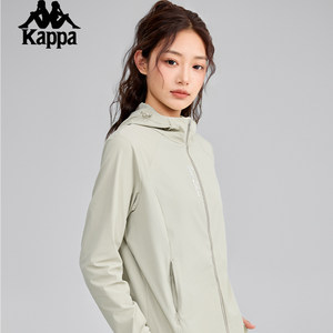 
Kappa Capa back-to-back sports jacket new hooded knitted cardigan women's casual cool sun protection top