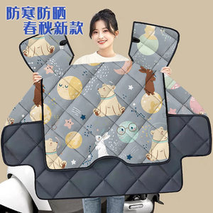 
Four Seasons General Electric Vehicle Motorcycle Windshield Medium-Thick Double-Side Windproof Small Electric Vehicle Sunscreen Spring and Autumn Warm