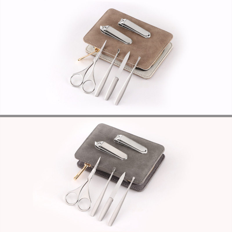 ZWILLING 맞춤형 로고 비즈니스 선물 손톱깎이 6피스 세트 손톱깎이 손톱깎이 지퍼 가죽 가방 수리-