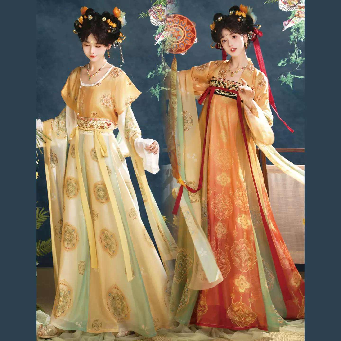 闌珊小記【盛唐春】原創漢服女唐制齊胸襦裙國風古裝日常改良漢服