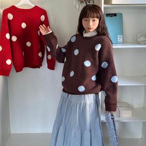 Nothe Case Luoxi Room Discellaneous Polka Dot Knoma Sweaters Winter Winter Winter Winter Winter
