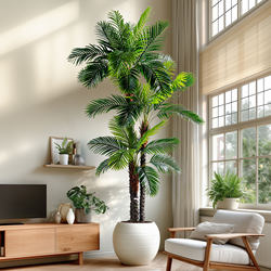 Large Classy Accessible Luxury Palm Tree Simulated Anemone Indoor Coconut Tree Fake Plant Bionic Green Plant Decoration Ornaments