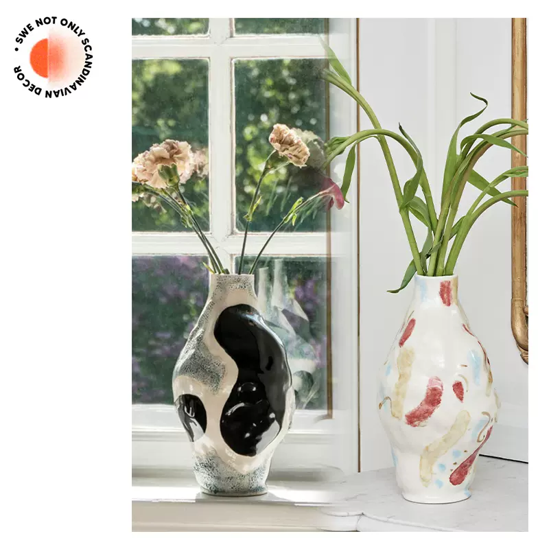 丹麦HAY JESSICA HANS VASE花瓶手工陶瓷不规则设计北欧抽象美学-Taobao 