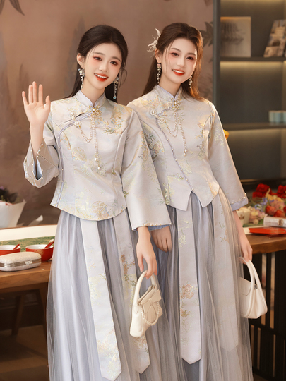 cheongsam bridesmaid dresses Red Wedding Dress Bridal Cheongsam Phoung main image 0