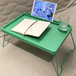 Folding Table for Bed, Dormitory Desk, Computer Stand, Lazy Person's Floor Study Table, Mobile Study Table for College Students