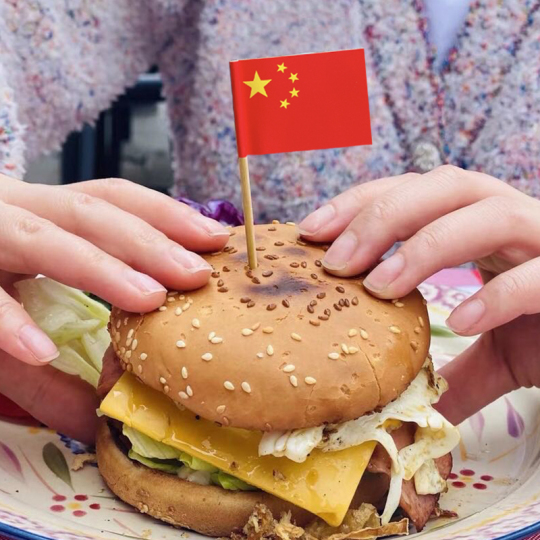 ハンバーガーフラッグトゥースピック - パーティー＆スナック用フード