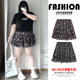 
Korean floral skirt for women in summer large size high waist A-line fluffy skirt for ruffled edges covering hips to make them look slim cake skirt