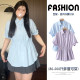 Large size design waist-hugging short-sleeved shirt for women in summer, fat, loose and slimming polo collar front shoulder top
