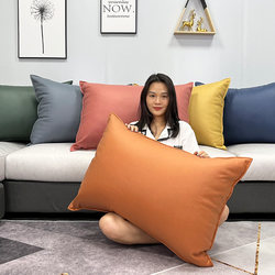 Japanese Imported Pillow Lumbar Pillow Light Luxury Solid Color Sofa Cushion Living Room Rectangular Large Pillow Headboard Backrest Cushion