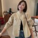 European stand-up collar short jacket for women 2024 spring and autumn new style design niche retro hot small jacket top
