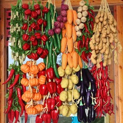 Simulated Vegetable and Fruit Pendant Farmhouse Restaurant Wall Decoration Small Pepper Corn Garlic Food Props