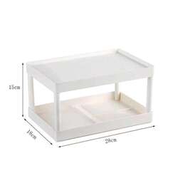 Heightened Dormitory Desktop Storage Box, Two-Layer Desktop Organizer, Desktop Storage Box, Dormitory Essentials Recommendation