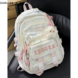 Schoolbags for Primary School Students in Grades Three to Six, Large Capacity ins Girls' Middle School Students' Burden-Reducing Backpacks, Junior High School Students' Backpacks