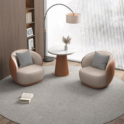 Hotel Room Beauty Salon Reception Negotiation Table and Chair Set B&B Furniture One Table Two Chairs Leisure Area Small Round Table