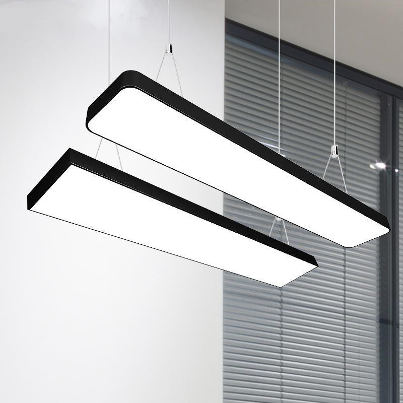 Rectangular Led Office Ceiling Chase LED Office Chandelier - Modern Rectangular Ceiling Lamp