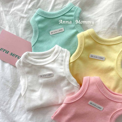 Pet Dog Clothes Small Dog Vest Base Shirt T-Shirt Clothing Teddy Bichon Poodle Cat Cute Spring ins