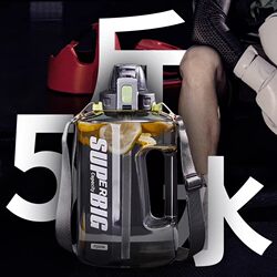 Large-capacity water cup 3-liter military training water cup fitness ton-ton bucket sports water bottle large space cup high temperature resistance and anti-fall