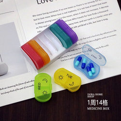 Weekly Pill Organizer with 14 Compartments for Morning and Evening, Small Size, Portable Mini Pill Box for 7 Days, Convenient for Carrying and Organizing Pills