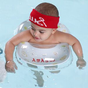 
Popular baby swimming ring, thickened anti-roll under armpit, inflatable child life-saving floating ring for young children, double-layered waist