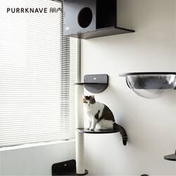 Purrknave Space-Saving Cat Climbing Frame, Wall-Mounted Large Cat Wall, Special for Big Cats, Wall-Mounted Climbing Frame for Chubby Cats