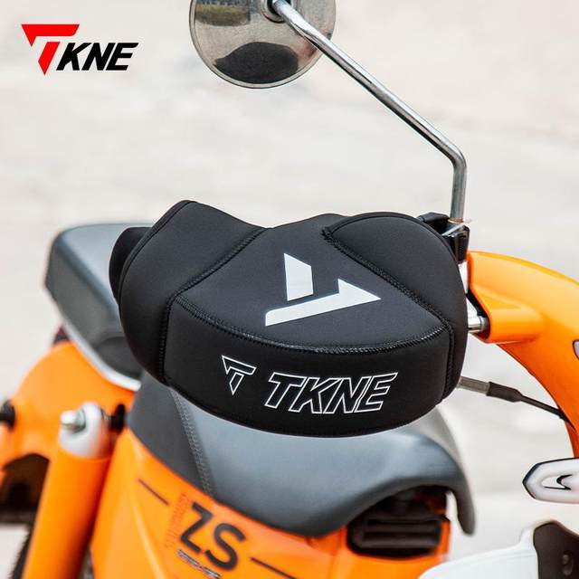 TKNE winter motorcycle protective gloves electric vehicle handlebar cover universal thickened windproof and warm rider electric heating