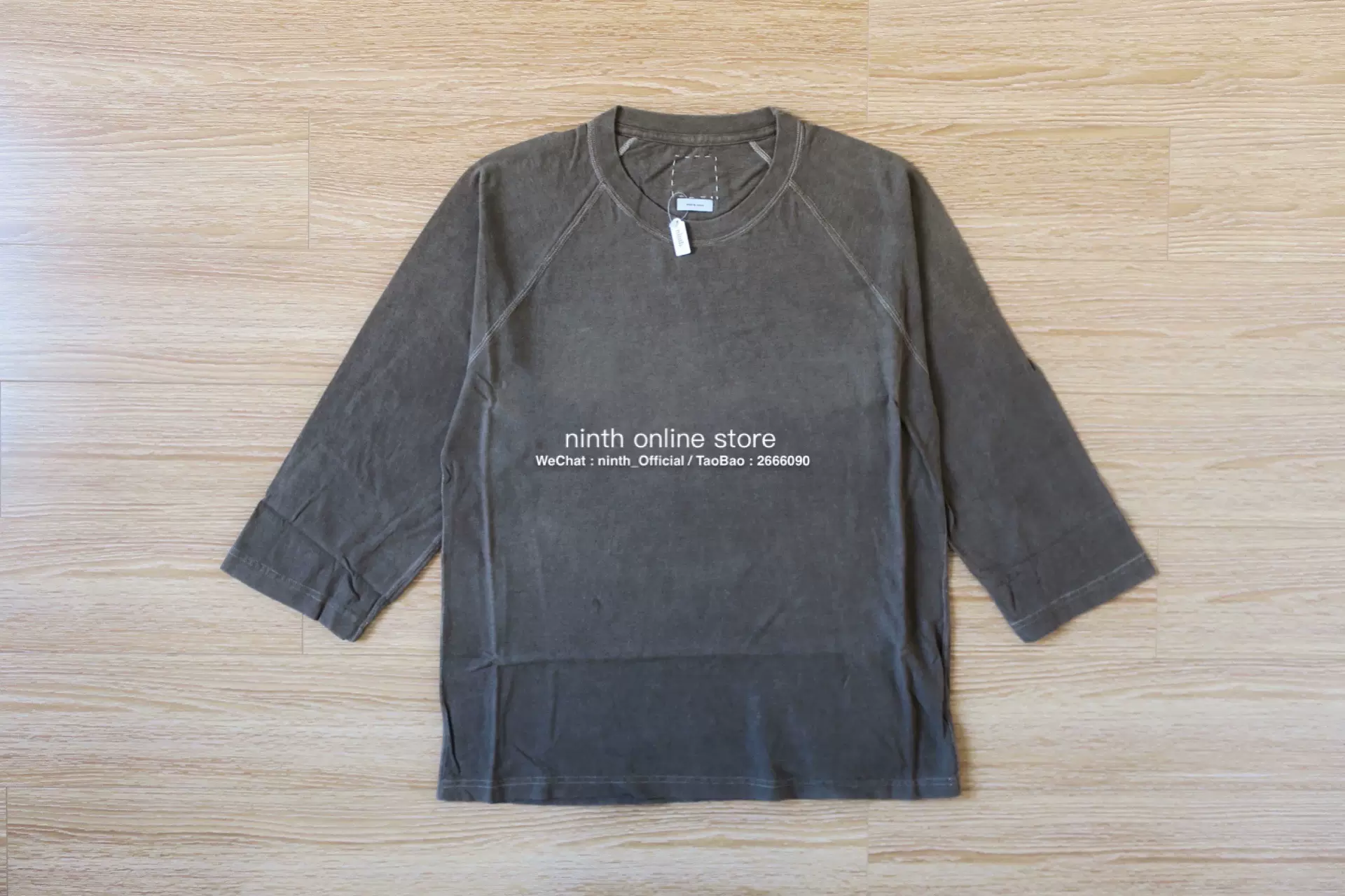 现货】VISVIM 17AW CLUBHOUSE TEE 3/4 (N.D.) 泥染七分袖T恤-Taobao