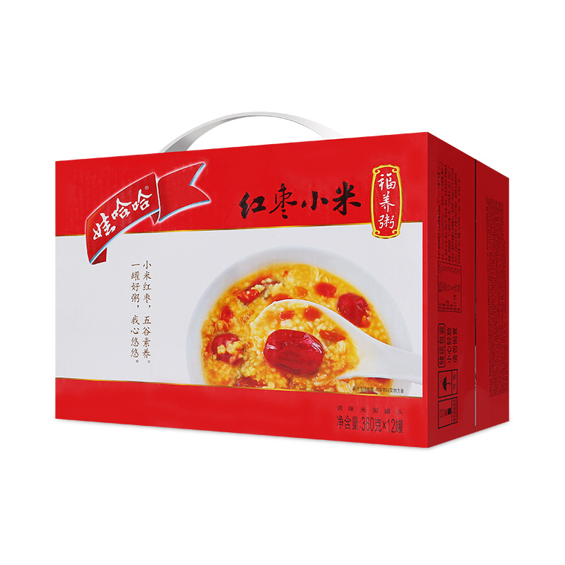 Wahaha Red Date Millet Eight Treasure Porridge 360g (12 Cans)