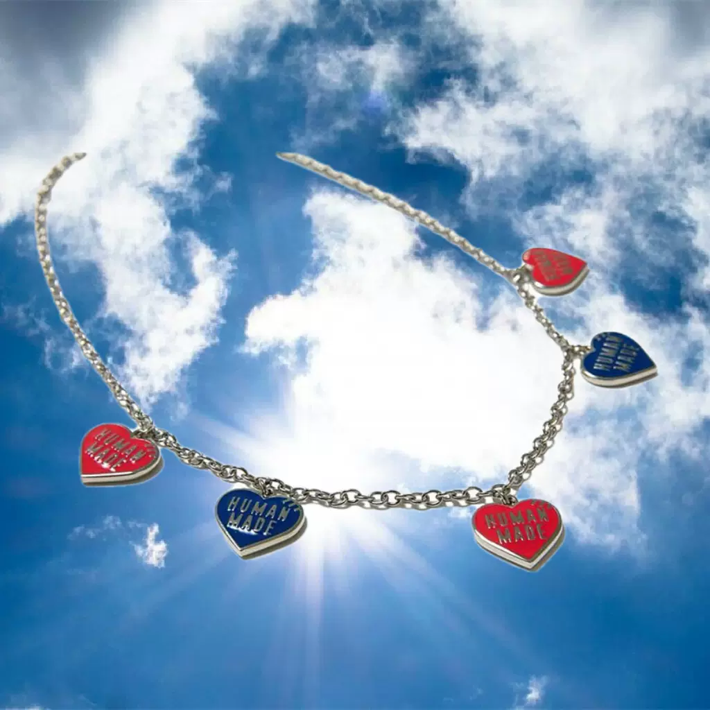 HUMAN MADE Heart Silver Necklace RED HUMAN MADE HEART SILVER