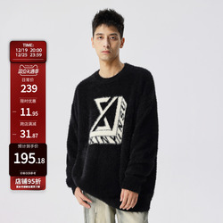 New Factor Three-dimensional Letter Logo Pattern Sweater Men's Autumn And Winter American Lazy Style Sweater Loose Top Trend