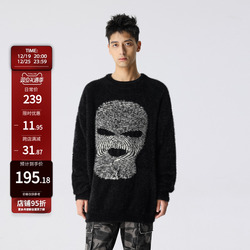New Factor American Character Logo Pattern Sweater Men's Autumn And Winter Trendy Loose Street Wear Velvet Pullover Top