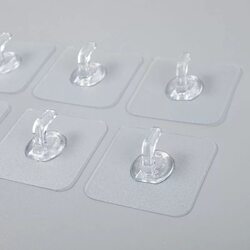 Hooks That Don'T Require Drilling, Traceless, Strong Adhesive, for Kitchen, Bathroom, Wall, Rust-Free, Adhesive Hooks for Behind Doors