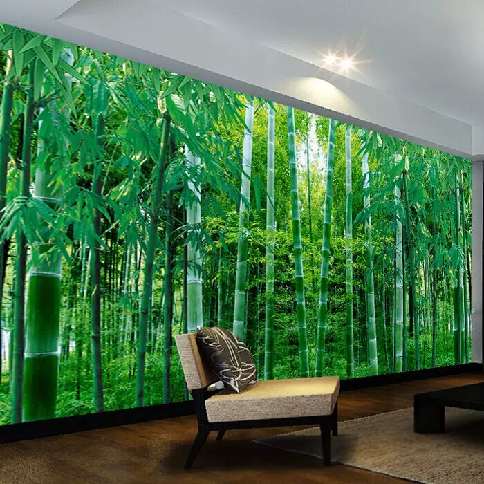 3d电视背景墙壁纸竹林竹子田园自然风景墙纸客厅沙发背景墙壁画