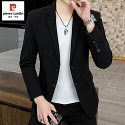 Pierre Cardin Men's Blazer Spring and Autumn Korean Style Slim Fit Non-Iron Business Casual Suit Plus Size