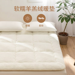 Dohia Winter Warm Thick Mattress Pad Single Household Mat Quilt Tatami Bed Mattress Lamb Fleece Pad