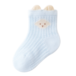 
Baby socks in summer thin solid color breathable mesh newborn baby boneless cotton socks for men and women children medium tube socks