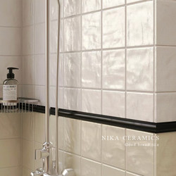 Nika Spanish Vintage Pearl Glaze Milky White Handmade Tiles Restaurant Bathroom Tiles Kitchen Bathroom Wall Tiles