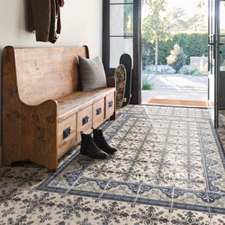 Nika French Accessible Luxury Retro Edge Blue Tiles Kitchen Restaurant Floor Tiles Courtyard Balcony Bathroom Tiles