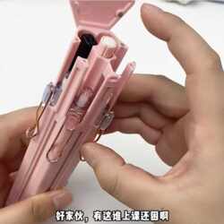 Six Pens Multifunctional Stationery Box Ruler Rubber Correction with Highlighter Card Pen Family Bucket for Students Starting School