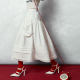 Ahhh big pocket skirt for women with high waist lazy style mid-length pleated skirt cake skirt autumn and winter new style