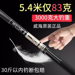 2025 Gamma Carp Fishing Rod, Ultra-Light and Ultra-Hard, Top Ten Black Pit 2819 Adjustable Fishing Rod, Platform Fishing Rod, Hand Rod for Fishing