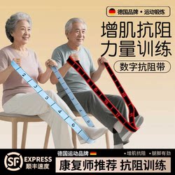 Resistance Band for Muscle Building, Segmented Elastic Band for Middle-Aged and Elderly Exercise, Leg Muscle Strength Training, Fitness