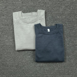 
4063 Lulu Super comfortable, soft and skin-friendly pure wool thin sweater Round neck knitted pullover lemon knitted