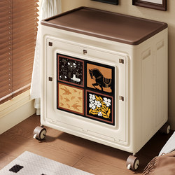 Large-Capacity Clothing Storage Box, Foldable Flip-Top Storage Box for Household Use, Antique-Style Storage Box for Organizing Clothes and Quilts