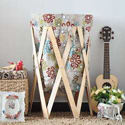 New Product, New Style: Creative Wooden Folding Laundry Basket for Dirty Clothes, Storage Basket