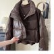 European winter stand collar pu leather no-wash down cotton jacket for women fashionable small person thick warm bread jacket trendy

