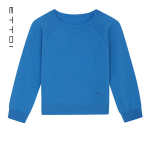 
[100 pure cashmere] ETTOI Edova children's round neck sweater for boys and girls winter new style