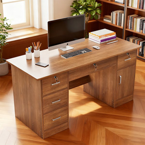 Bringing the desk home computer desk tabletable simple table workbench with drawer desk staff table and chair combination