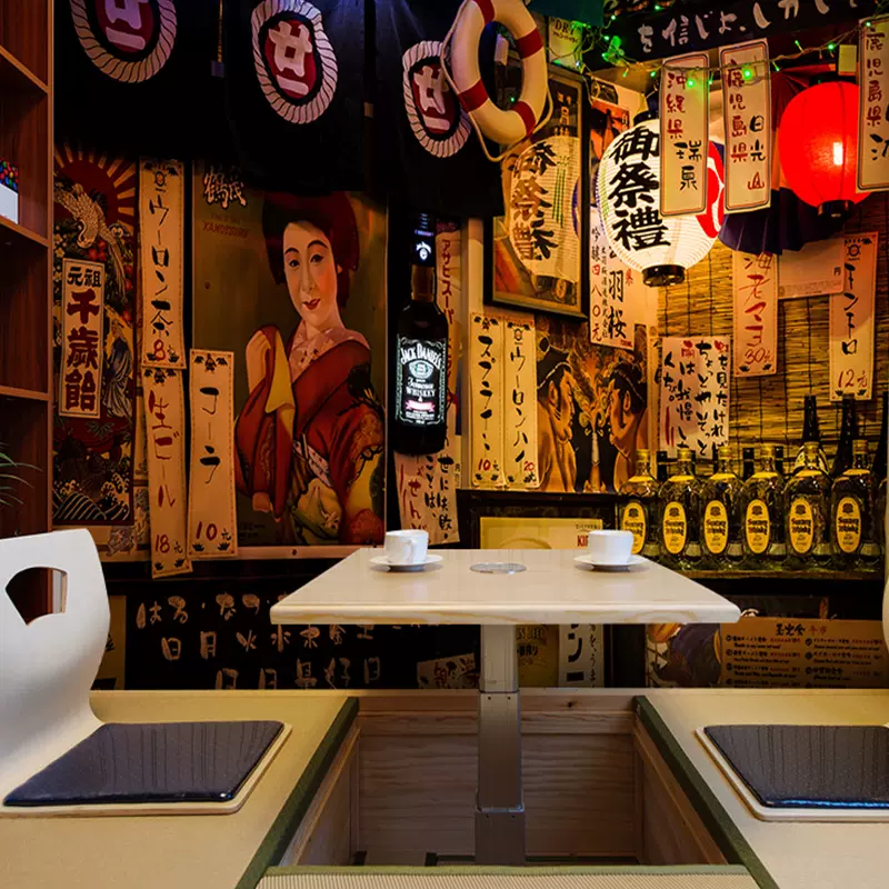 日式风格和风壁纸料理寿司店居酒屋背景墙壁画榻榻米日本街景墙纸 日式风格和风壁纸料理寿司店居酒屋背景墙壁画榻榻米日本街景墙纸