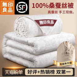 Muji Genuine Silk Quilt 100% Mulberry Silk Quilt Summer Cool Quilt Mother-Child Quilt Air Conditioning Quilt Core Winter Official